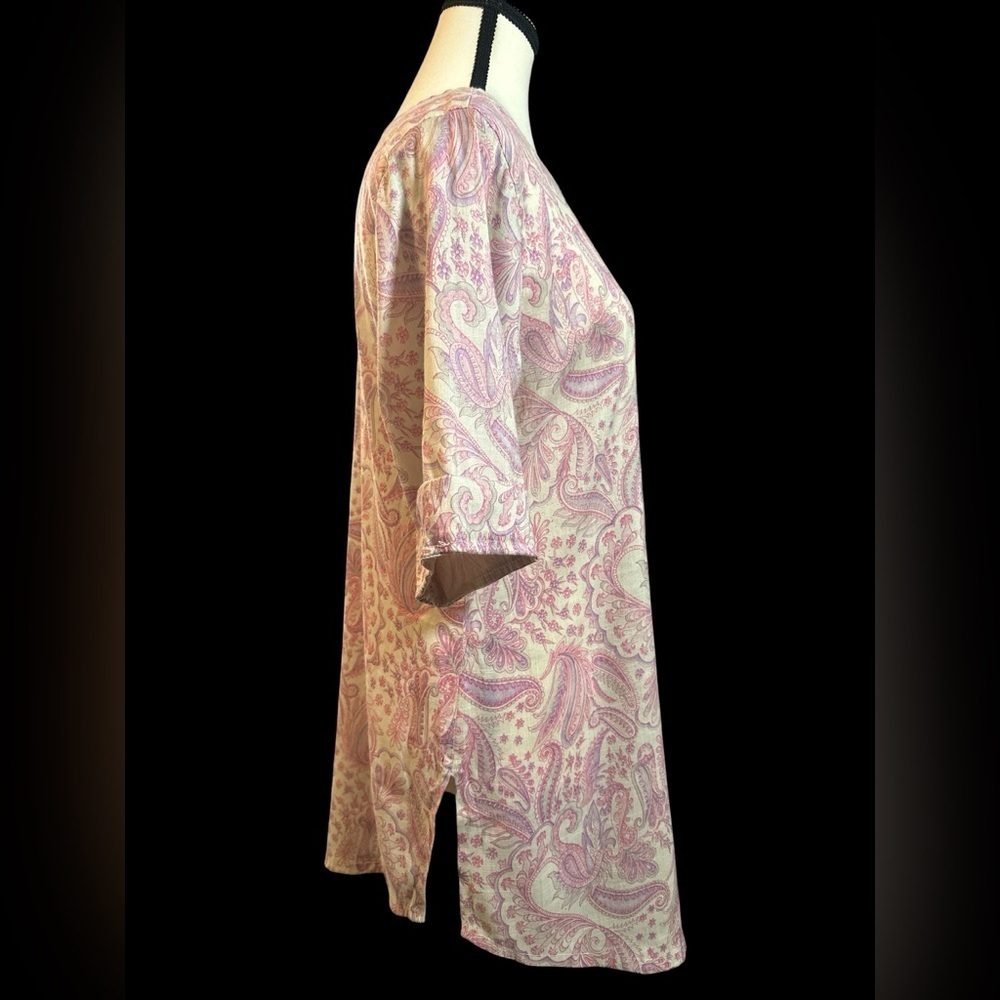 Pink Paisley Women's Top - Picture 4 of 5